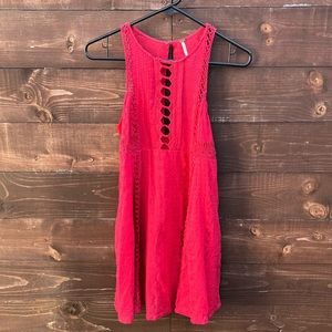 Free People Red Mini Dress Size 2